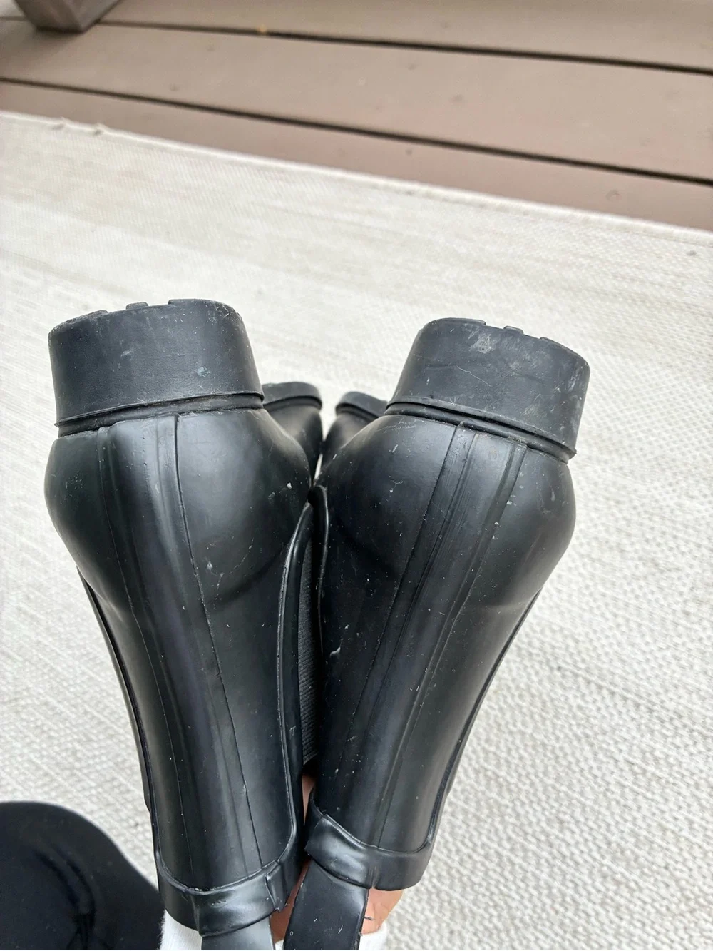 Gap Black Chelsea-Style Rain Ankle Boots